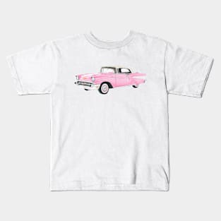 Pink Classic Car Kids T-Shirt